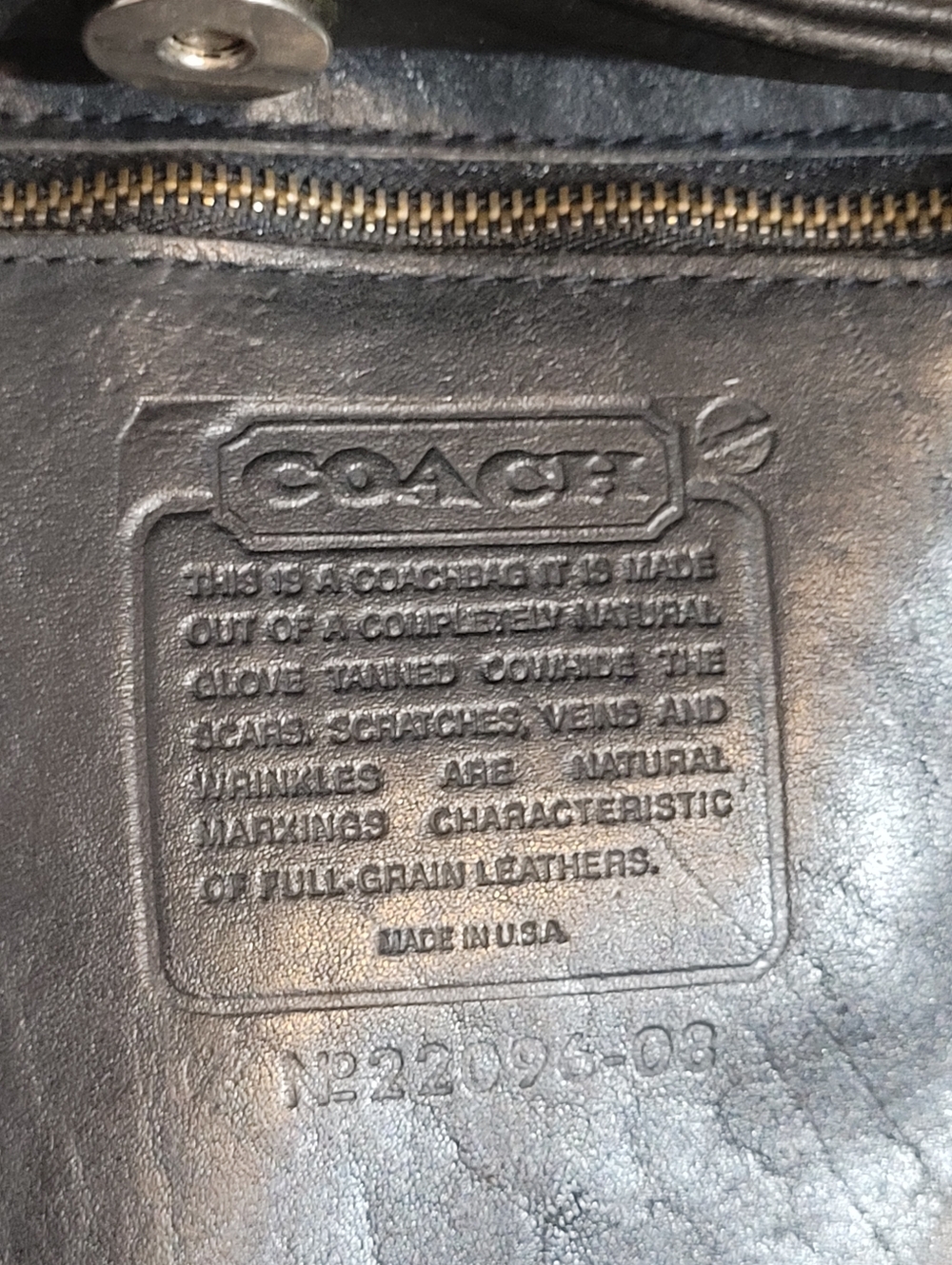 Vintage Coach Black Leather Large Waverly Tote Buckle Adjustable Double Handle - Picture 9 of 14